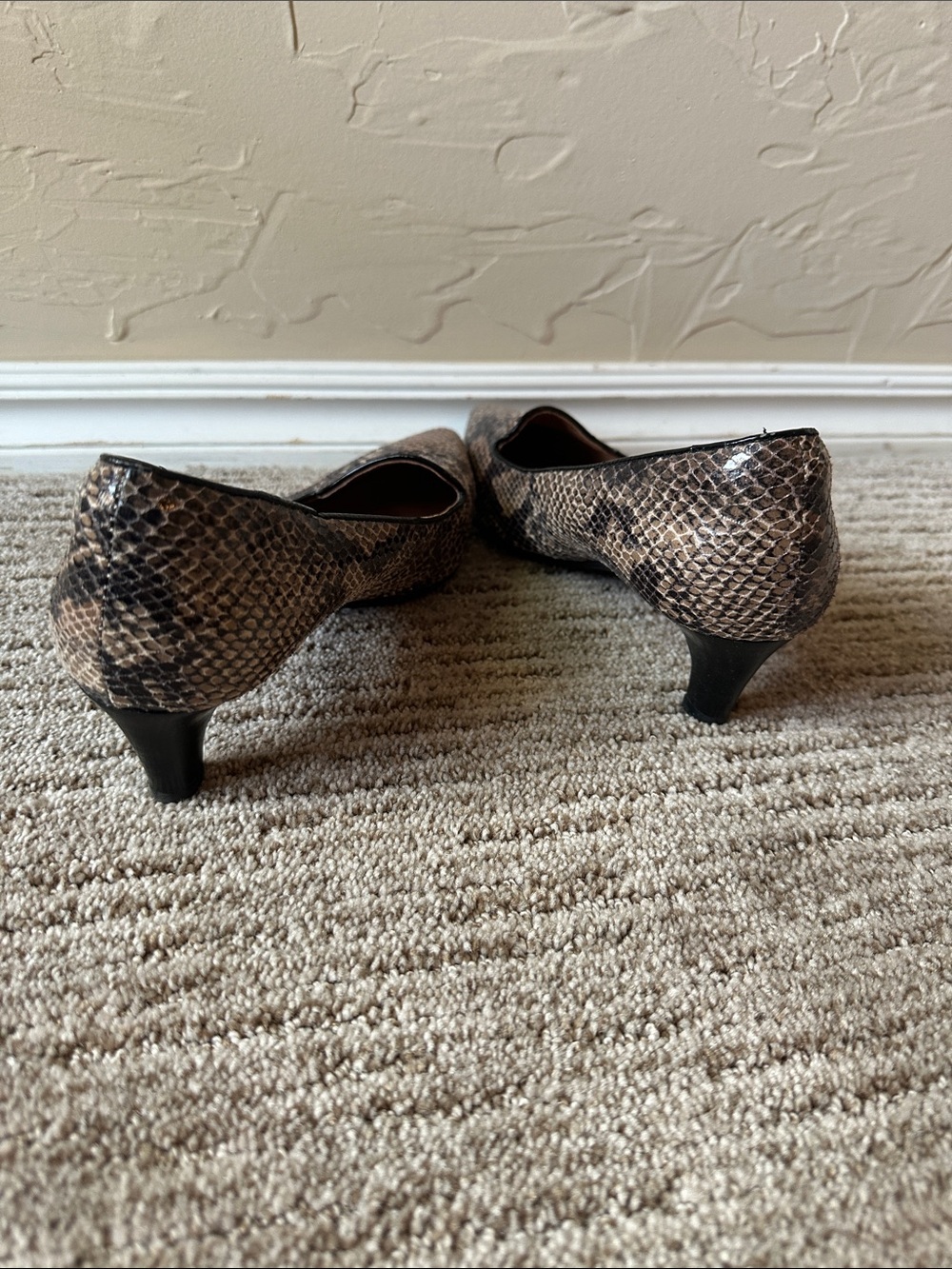 Like new Sofft Snake print heels 8M low heel easy to wear - Picture 8 of 9